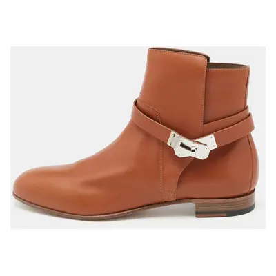 Hermès Brown Leather Neo Ankle Boots Size