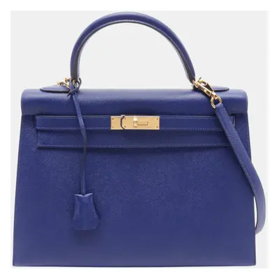 Hermes Kelly Handbag Blue