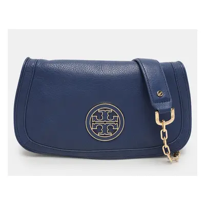 Tory Burch Blue Leather Britten Shoulder Bag