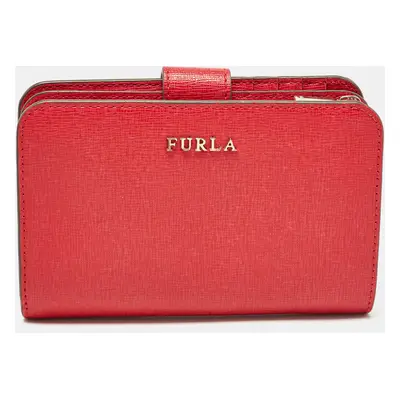 Furla Pink Leather Babylon Compact Wallet