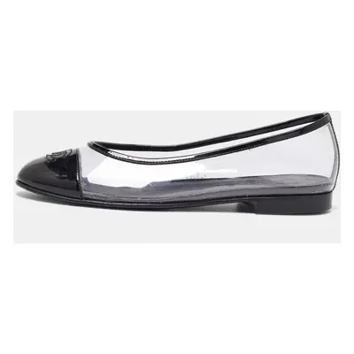 Chanel Transparent Patent Leather and PVC Ballet Flats Size 37.5