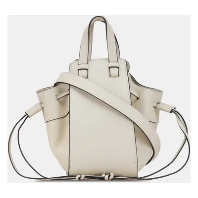 Loewe White Mini Leather Hammock Bag