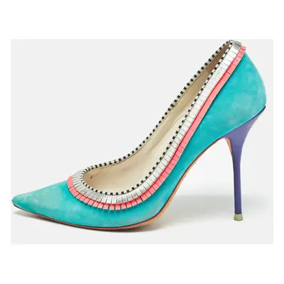 Sophia Webster Multicolor Suede and Leather Pointed Toe Pumps Size