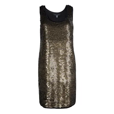 Diane von Furstenberg Gold Sequin Embellished Sleeveless Chika Dress