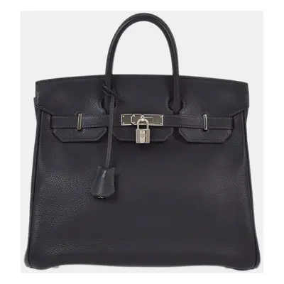 Hermes Black Togo Leather Haut a Courroies Handbag