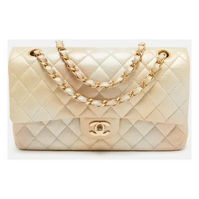 Chanel Gold Ombre Quilted Leather Classic Double Flap Bag