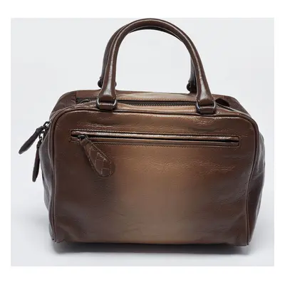 Bottega Veneta Brown Ombre Leather Brera Bowler Bag