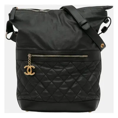 Chanel Black Caviar Casual Style Hobo