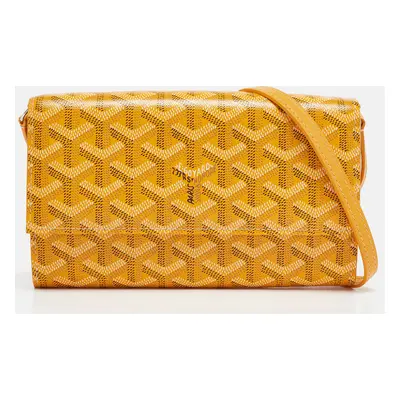 Goyard Yellow Goyardine Coated Canvas Varenne Continental Wallet