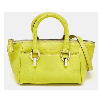 Diane Von Furstenberg Yellow Leather Mini Sutra Top Handle Bag