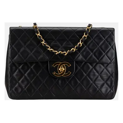 Chanel Black Maxi Classic Lambskin Single Flap