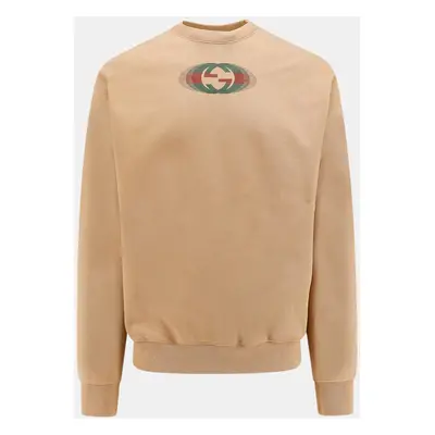 Gucci Beige Cotton frontal GG Interlocking Sweatshirt