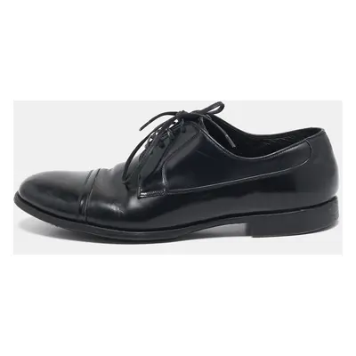 Dolce & Gabbana Black Leather Lace Up Oxfords Size 42.5