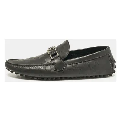 Louis Vuitton Black Damier Infini Leather Hockenheim Loafers Size 43.5