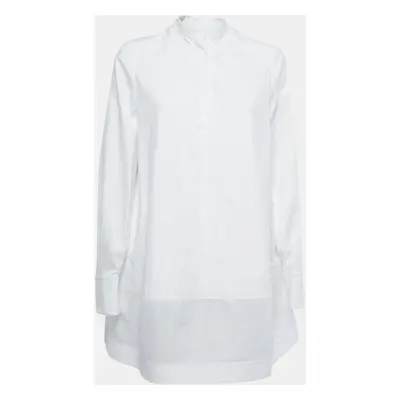 Valentino Le Blanc White Cotton Tie Detail Mini Shift Dress