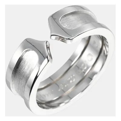 Cartier 18K White Gold Double C Ring