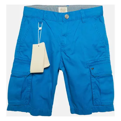 Armani Junior Blue Cotton Bermuda Shorts Yrs