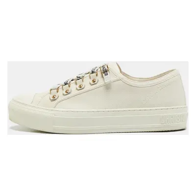 Dior Cream Canvas Walk'n'Dior Sneakers Size