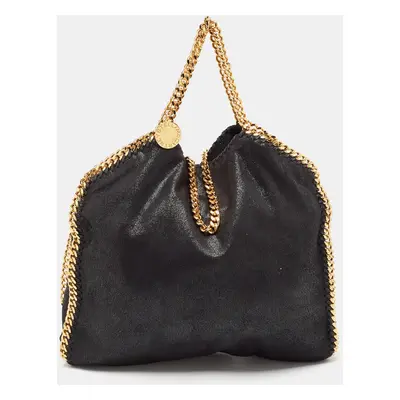 Stella McCartney Black Faux Suede Small Falabella Tote