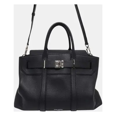 Louis Vuitton Noir Calf Leather Georges MM Tote Bag