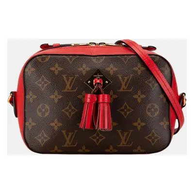 Louis Vuitton Brown Red Monogram Saintonge