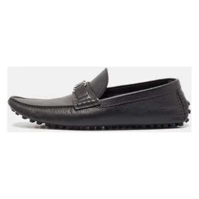 Louis Vuitton Black Leather Hockenheim Loafers Size