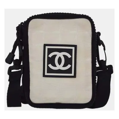 Chanel Beige /Black Travel Sport Line Shoulder Bag