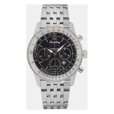 Breitling Black Stainless Steel Navitimer Montbrilliant A41330 Automatic Men's Wristwatch mm