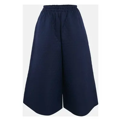 Gucci Navy Blue Quilted Crepe Culottes