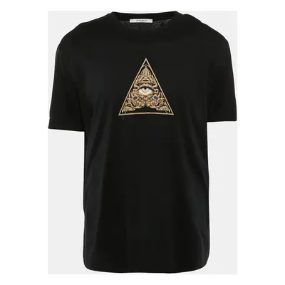 Givenchy Black One-Eye Print Cotton Crew Neck T-Shirt