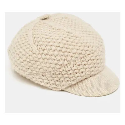 Dolce & Gabbana Beige Crochet Virgin Wool Beret Cap Size