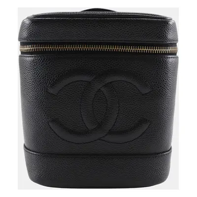 Chanel Black Leather Vanity Bag