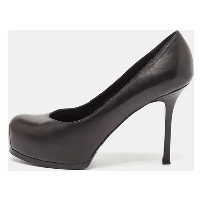 Yves Saint Laurent Black Leather Tribtoo Pumps Size