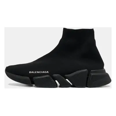 Balenciaga Black Knit Fabric Speed 2.0 Sneakers Size