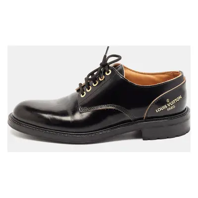 Louis Vuitton Black Leather Lace Up Derby Size