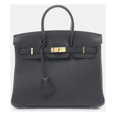 Hermes Black Togo Leather Birkin Tote Bag