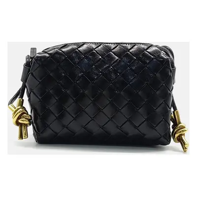 Bottega Veneta Black Leather Mini Loop Camera Bag