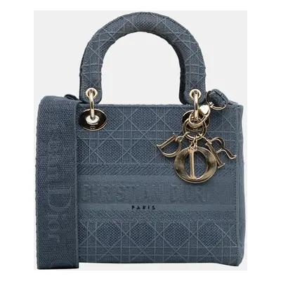 Dior Blue Medium Cannage Lady D-Lite