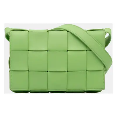 Bottega Veneta Green Nappa Intrecciato Cassette Crossbody