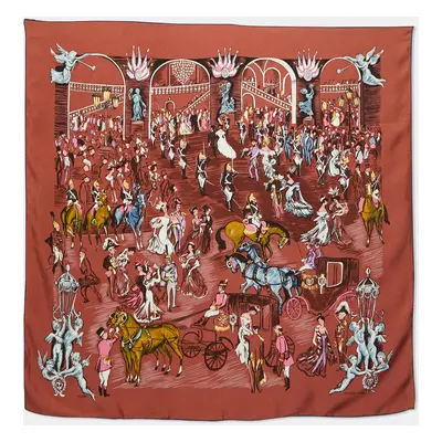 Hermes Multicolor Soiree De Gala Printed Silk Scarf