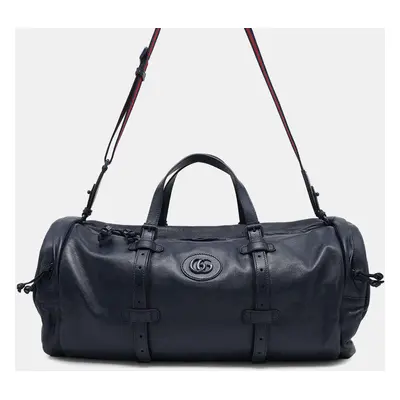 Gucci Gg Marmont Travel Bag Navy Leather