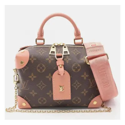 Louis Vuitton Beige, Brown, Pink Petite Malle Souple Handbag