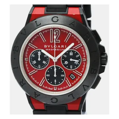 Bvlgari Red Ceramic Diagono DG42SMCCH Automatic Men's Wristwatch mm