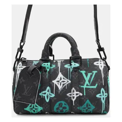 Louis Vuitton Black Monogram Eclipse Graffiti Speedy Bandouliere