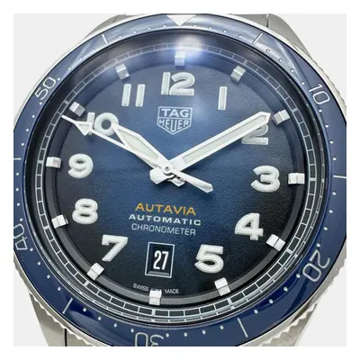 Tag Heuer Blue Stainless Steel Autavia Heritage Quartz Men's Wristwatch mm