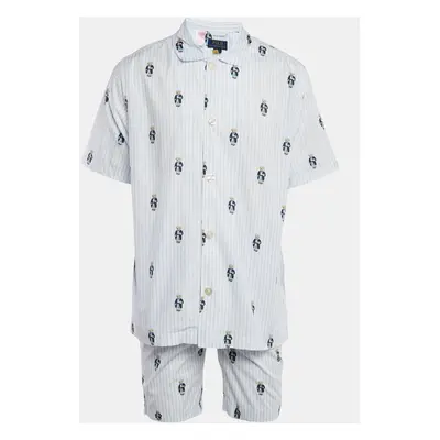 Polo Ralph Lauren Polo Blue Bear Print Cotton Shirt and Shorts Set