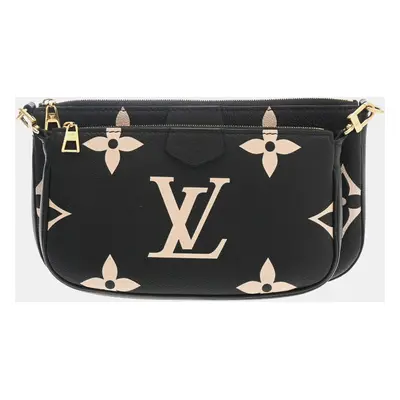 Louis Vuitton Black/Beige Monogram Empreinte Multi Pochette Accessoires Shoulder Bag