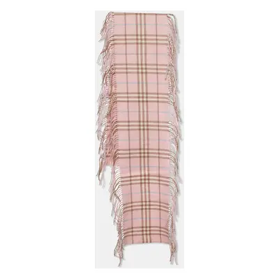 Burberry Pink Vintage Check Lambwool Stole