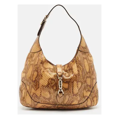 Gucci Tan Python New Jackie Hobo