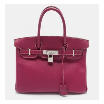 Hermes Pink Verso Tosca Leather Candy Birkin Tote Bag